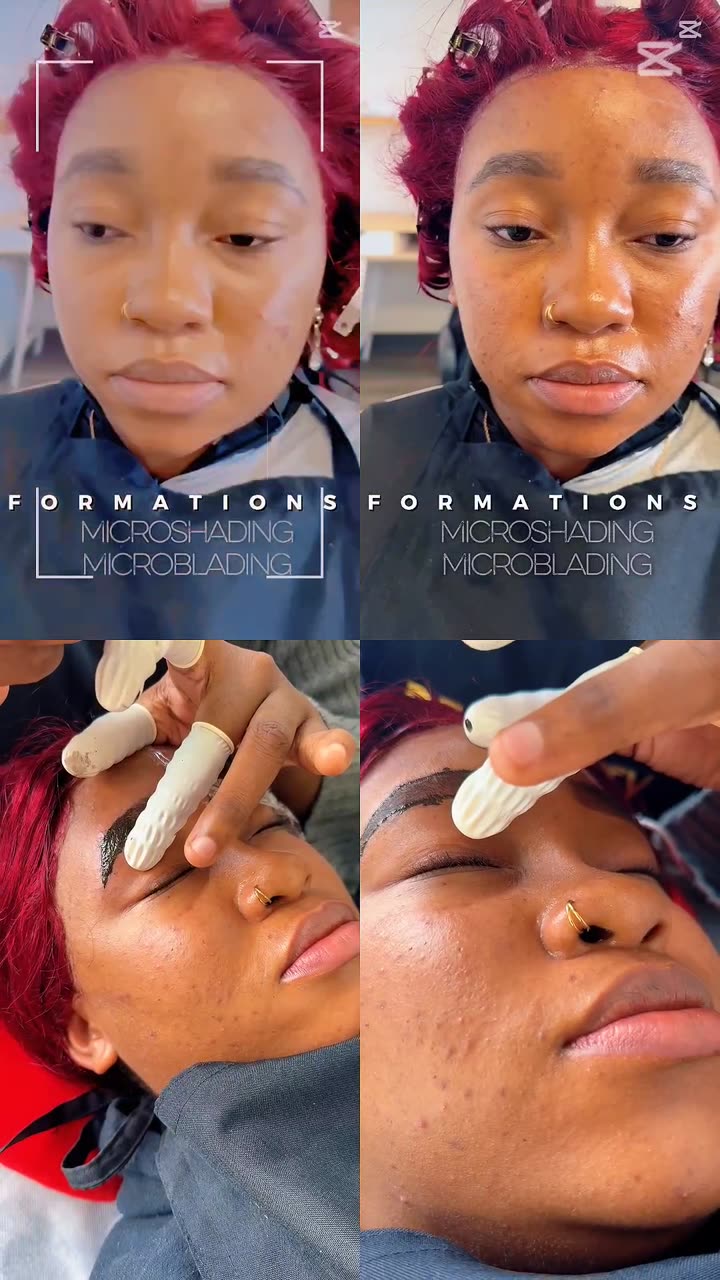 Formation microblading et microshading chez BF Beauty : travail des sourcils sur modèle